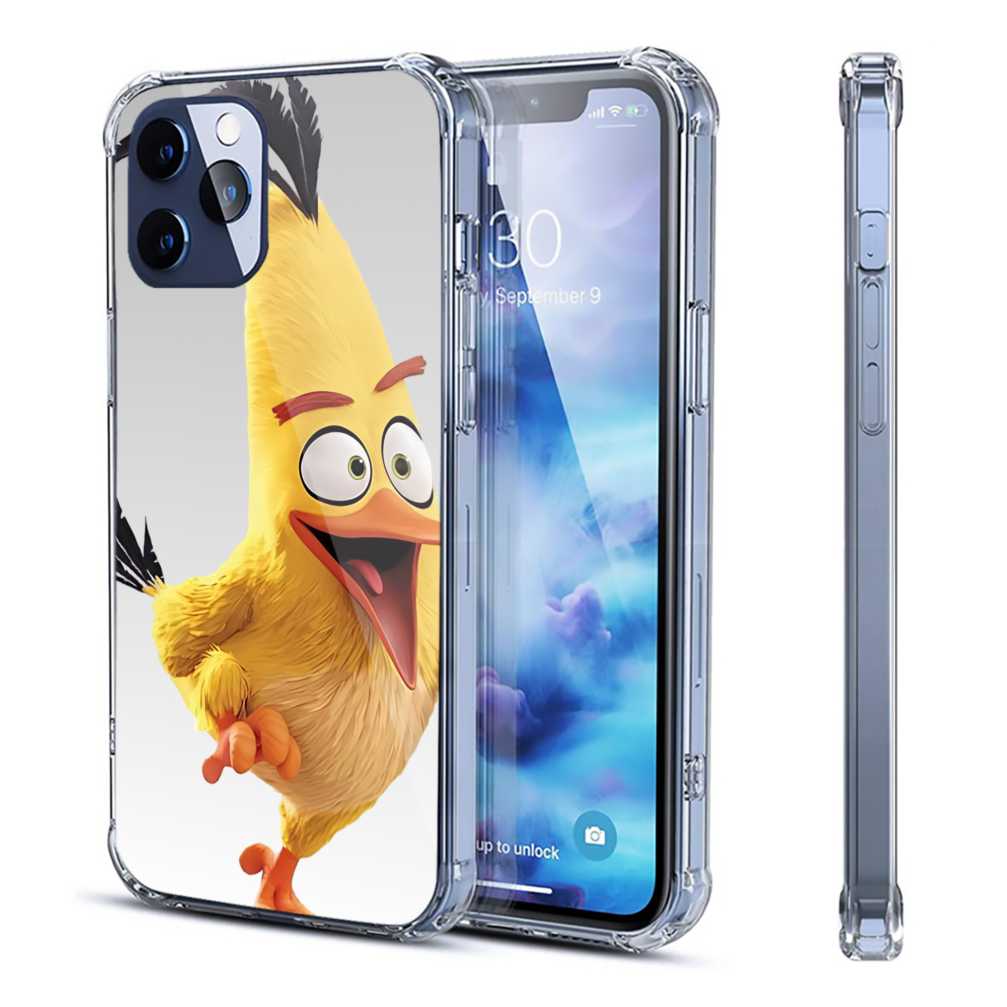 （画像用） Angry Birds アングリーバード 【iPhone 12シリーズ対応】透明スマホケース（クリアソフトケース）